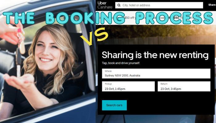 Uber Carshare vs. Traditional Rentals – Booking Process